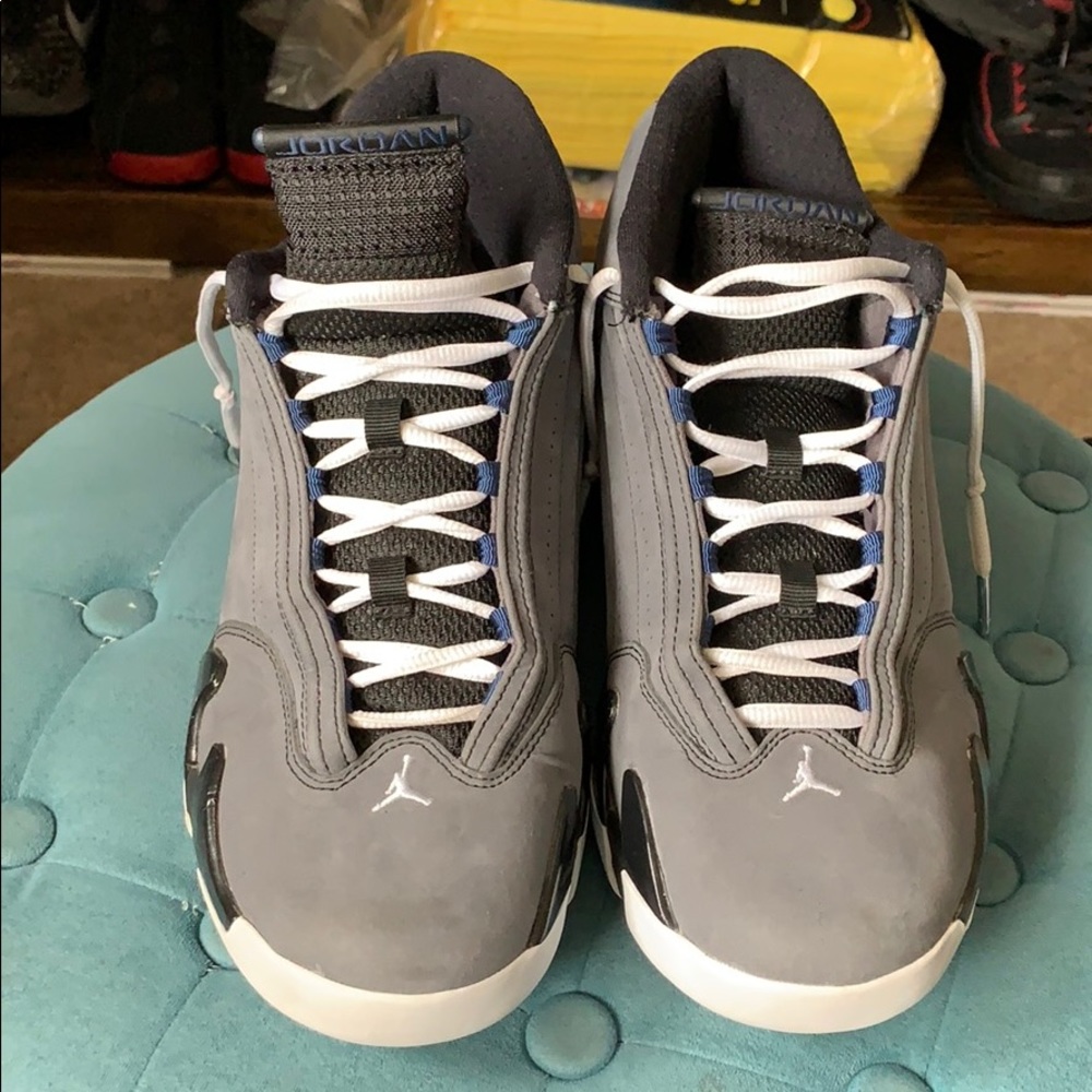 Jordan retro 14 light graphite/ mid navy size 10